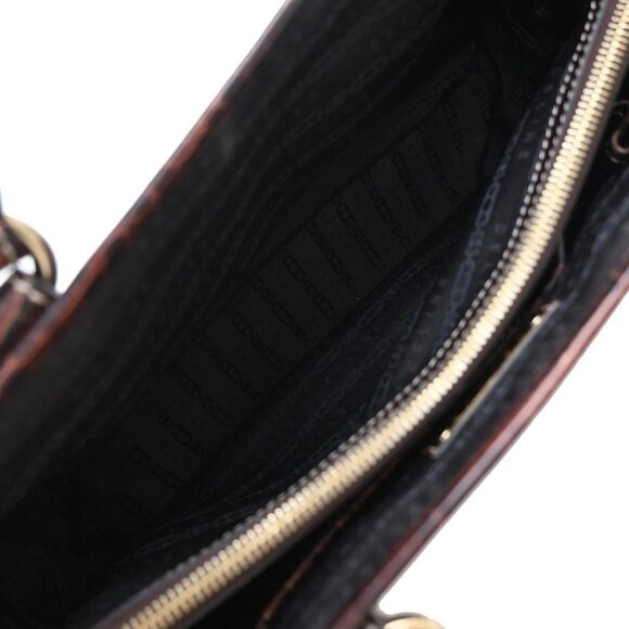 CELINE Boogie Macadam Charm Hand Tote Bag Canvas Embossing Leather Brown 69KA854 - Picture 13 of 16